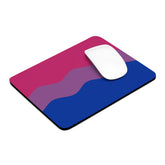 Bisexual Flag Ripple Mousepad: Wavey Design for Desk